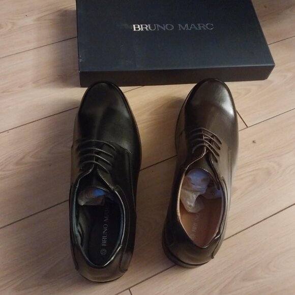 Men's Dark/Brown Classic Lace-up Cushioned Round-toe Formal Oxford Dress Shoes - Picture 2 of 10